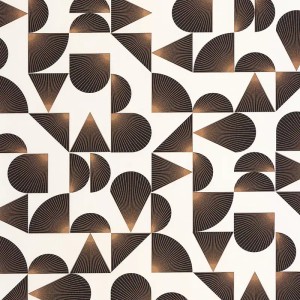 Caselio|Art Deco wallpaper with seashells in white and gold|Art Deco