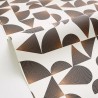 Caselio|Papier peint art déco avec coquillages noir et cuivre|Art Déco
