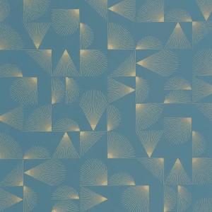 Caselio|Art Deco wallpaper with seashells in black and copper|Art Deco