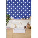 Caselio|Retro wallpaper with vintage blue squares|Checkered