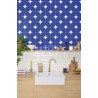 Caselio|Retro wallpaper with vintage blue squares|Checkered