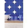 Caselio|Retro wallpaper with vintage blue squares|Checkered