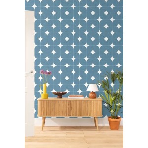 As Creation|Papel pintado rombos estilo retro rosado, beige|Retro 2