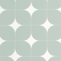Caselio|Retro wallpaper with vintage aqua green squares|Checkered