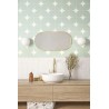 Caselio|Retro wallpaper with vintage aqua green squares|Checkered
