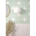Caselio|Retro wallpaper with vintage aqua green squares|Checkered