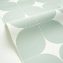 Caselio|Retro wallpaper with vintage aqua green squares|Checkered