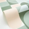 Caselio|Papier peint style Bauhaus géométrique vert|Jeunesse