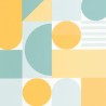 Caselio|Papier peint style Bauhaus jaune|Jeunesse