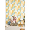 Caselio|Papier peint style Bauhaus jaune|Jeunesse