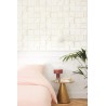 Caselio|Minimalist white and gold wallpaper, geometric pattern|Circles