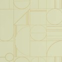 Caselio|Papier peint moderne pour chambre, vert et doré métallisé|Papier Peint