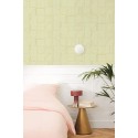 Caselio|Papier peint moderne pour chambre, vert et doré métallisé|Papier Peint