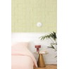 Caselio|Papier peint moderne pour chambre, vert et doré métallisé|Papier Peint