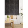 Caselio|Moderne Tapete in metallischem Schwarz und Kupfer|Kreisen