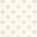 Caselio|Papier peint art déco 3D, blanc et doré|Art Déco