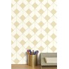 Caselio|3D Art Deco wallpaper, white and gold|Art Deco
