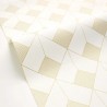 Caselio|3D Art Deco wallpaper, white and gold|Art Deco
