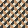 Caselio|3D geometric maze wallpaper in black|Modern
