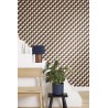 Caselio|3D geometric maze wallpaper in black|Modern
