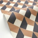 Caselio|3D geometric maze wallpaper in black|Modern
