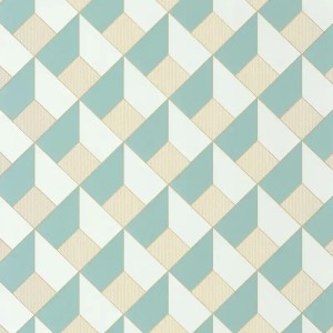 Rasch|Wallpaper modern blue cones 3D effect|3D Effect