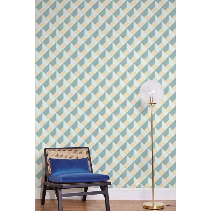 Caselio|3D geometrische Labyrinth-Tapete in Weiß|Tapeten