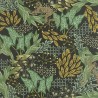 Caselio|Papier peint jungle tropicale avec singes, noir et vert|Papier Peint