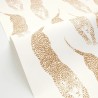 Caselio|Papier peint panthères sauvages blanc et doré|Ethnique