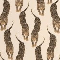 Caselio|Papel pintado panteras salvajes beige y dorado|Étnico