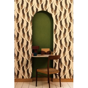 Eijffinger|Ethnic wallpaper in shiny cream white|Ethnic 2