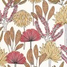 Caselio|Papel pintado moderno, palmeras tropicales rosa fucsia|Moderno