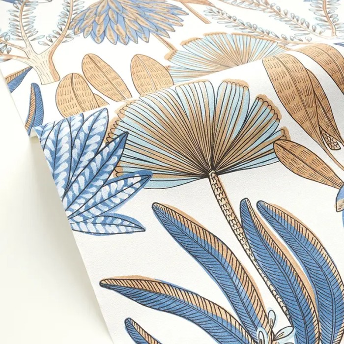 Papel pintado tropical, palmeras azul - Caselio Wild 104930637