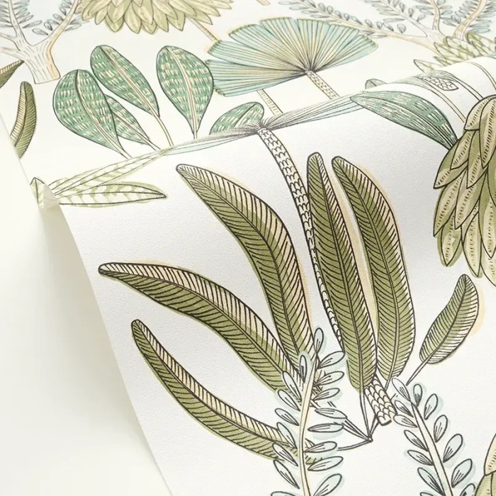 Caselio|Tropical wallpaper with green palm trees|Modern