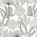 Caselio|Tropical palm trees wallpaper in black and white|Wallpaper