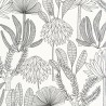 Caselio|Tropical palm trees wallpaper in black and white|Wallpaper