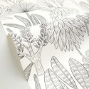 Caselio|Tropical palm trees wallpaper in black and white|Wallpaper