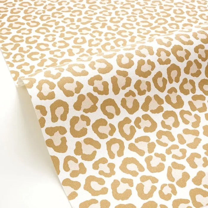 Caselio|Leopardfell-Tapete in Kamelbraun|Lederimitat