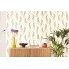 Caselio|Wild panthers wallpaper in white and gold|Ethnic