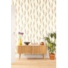 Caselio|Wild panthers wallpaper in white and gold|Ethnic