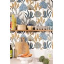Caselio|Tropical wallpaper with blue palm trees|Modern