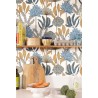 Caselio|Tropical wallpaper with blue palm trees|Modern