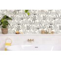 Caselio|Tropical palm trees wallpaper in black and white|Wallpaper