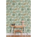 Caselio|Papier peint palmiers tropicaux vert|Papier Peint