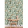 Caselio|Papier peint palmiers tropicaux vert|Papier Peint