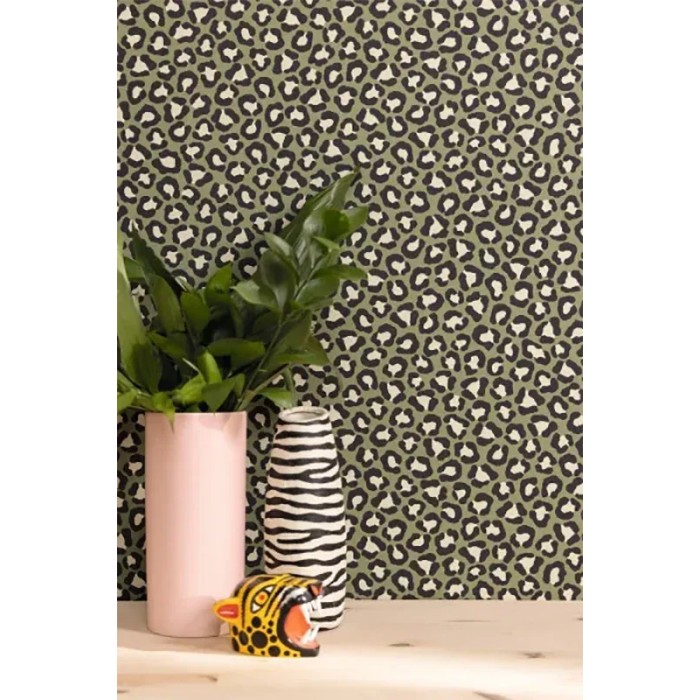 Papel pintado piel leopardo caqui - Caselio Wild 104947923