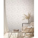 As Creation|Papier Peint fleurs style romantique blanc, rose|Romantique