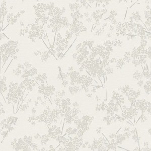 Caselio|Romantische Tapete mit gravierten Blumen in Schwarz-Weiß|Romantische Blumen