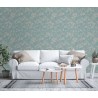 As Creation|Papier Peint fleurs style romantique bleu, turquoise|Papier Peint