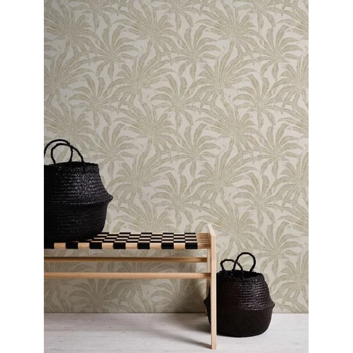 As Creation|Papel pintado flores exóticas jungle beige, dorado|Papel Pintado